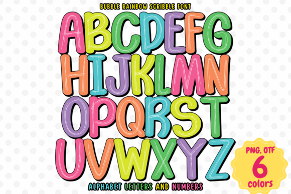 Bubble Rainbow Scribble: A Playful Font for Creative Projects
