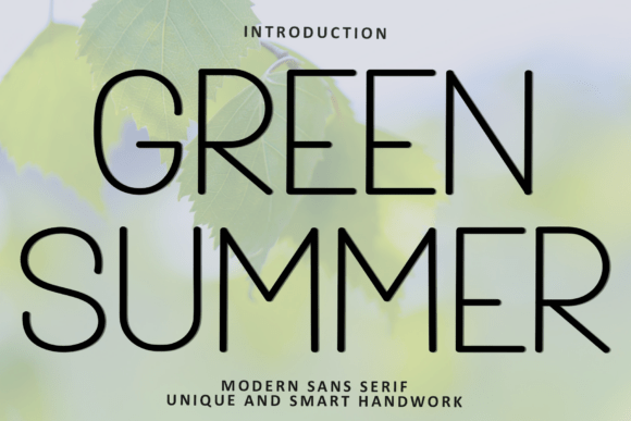 Green Summer: The Soft, Versatile Font for Modern Projects