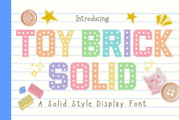 Toy Brick Solid: Building Playful Branding with a Bold Font