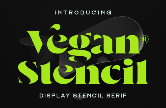 Vegan Font: Bold Stencil Style for Modern Design