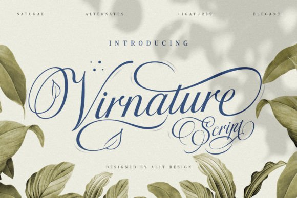 Virnature: Where Elegant Script Meets Organic Beauty